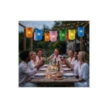 Lampion Cylindrique 16 cm Ignifuge – 6 Coloris Assortis - 14044 - Lampions 14 Juillet