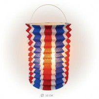 Lampion Cylindrique 16 cm Tricolore – Bleu Blanc Rouge - 14006 - Lampions 14 Juillet