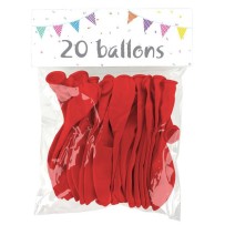 20 Ballons Latex Perlés Rouge 25 cm - 36015N - Ballons latex