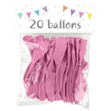 20 Ballons Latex Perlés Rose 25 cm - 36019N - Ballons latex