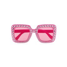 Lunettes Party Bling Bling Rose Vif – Accessoire flashy et tendance - B02632 - Lunettes fantaisie