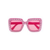 Lunettes Party Bling Bling Rose Vif – Accessoire flashy et tendance - B02632 - Lunettes fantaisie
