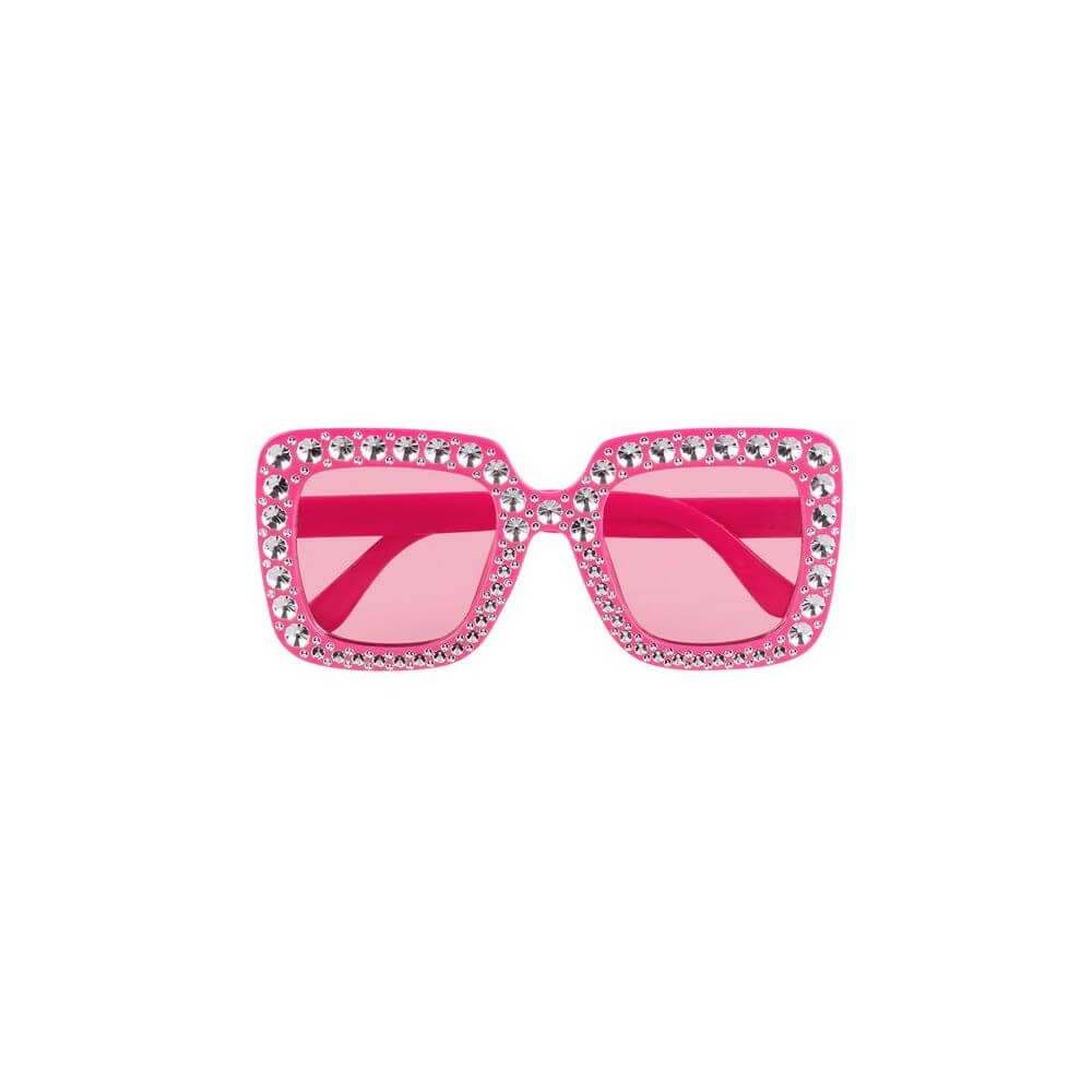 Lunettes Party Bling Bling Rose Vif – Accessoire flashy et tendance - B02632 - Lunettes fantaisie