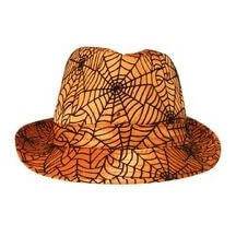 Borsalino Toile d’Araignée Orange – Adulte Halloween - 24115 - Chapeaux
