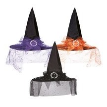 Chapeau de Sorcière Adulte – 3 Couleurs Assorties - 24125 - Chapeaux