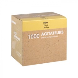 Boîte Distributrice 1000 Agitateurs en Bois 11 cm – Compostables FSC - G20038W - Pailles, Pics & Agitateurs