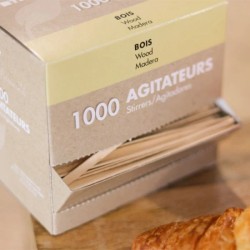 Boîte Distributrice 1000 Agitateurs en Bois 14 cm – Touillettes FSC Compostables - G20034W - Pailles, Pics & Agitateurs