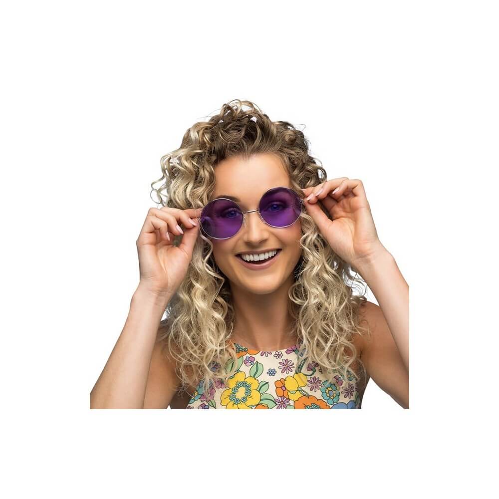 Lunettes Party Hippie XL Violet – Style années 70 - B44565 - Lunettes fantaisie