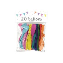 20 Ballons Latex Perlés Multicolore 25 cm - 36041N - Ballons latex