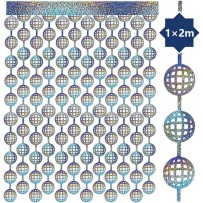 Rideau Foil Disco Ball 200 x 100 cm - 36782 - Rideaux