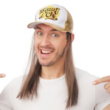 Casquette Beauf d’Or avec Cheveux – Adulte - 24288 - Chapeaux