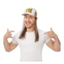 Casquette Beauf d’Or avec Cheveux – Adulte - 24288 - Chapeaux