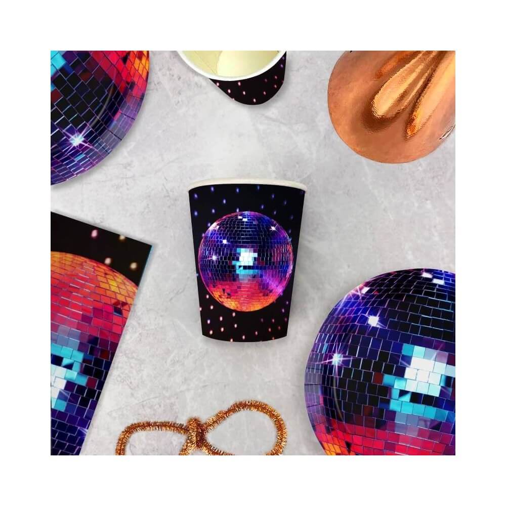 8 Gobelets Let's Disco 25 cl - 47751 - Gobelets & Assiettes à Thème