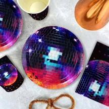 8 Assiettes Let's Disco 23 cm - 47750 - Gobelets & Assiettes à Thème
