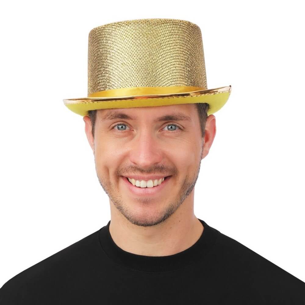 Chapeau Haut de Forme Or – Adulte - 24290 - Chapeaux