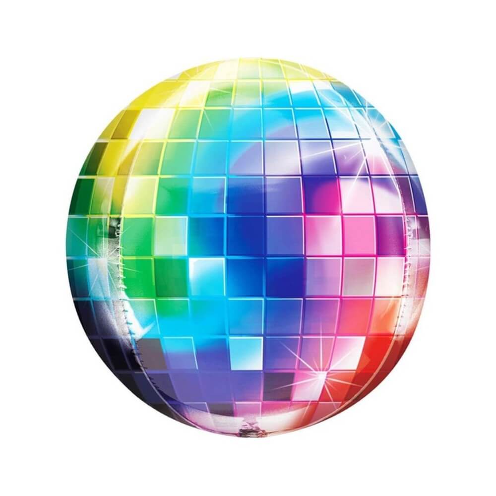 Ballon Boule Disco 3D 40 cm Multi - 35127 - Ballons aluminium