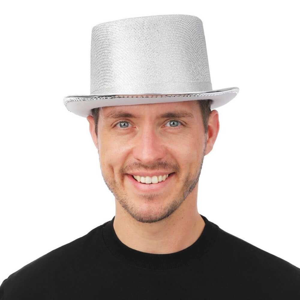 Chapeau Haut de Forme Argent – Adulte - 24291 - Chapeaux