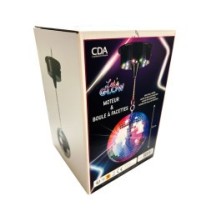 Boule à Facette 12 cm Rotative 18 LED - 24202 - Jeux de Lumière & Lasers