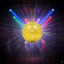 Boule à Facettes Or 20 cm - 37509 - Jeux de Lumière & Lasers