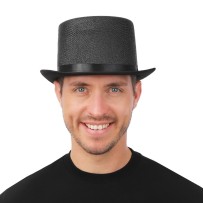 Chapeau Haut de Forme Noir Brillant – Adulte - 24292 - Chapeaux