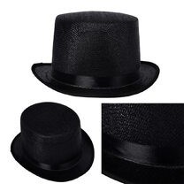 Chapeau Haut de Forme Noir Brillant – Adulte - 24292 - Chapeaux