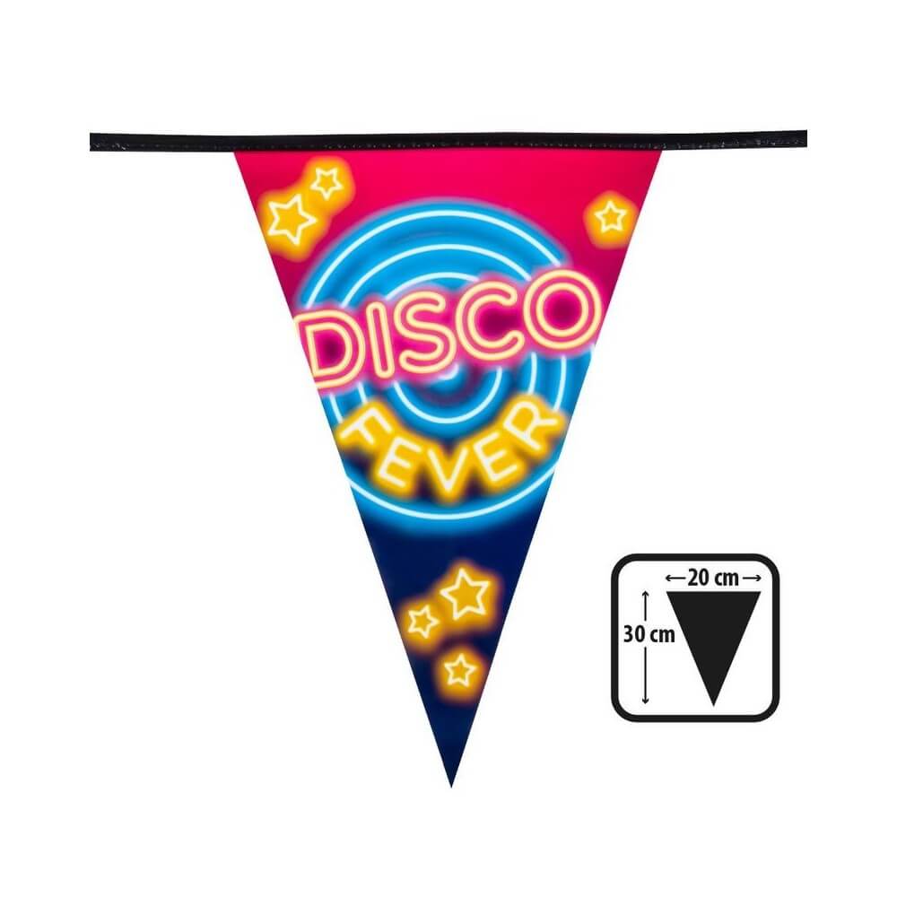 Guirlande Disco Fever 15 Fanions 6 m - B00750 - Guirlandes à Fanions