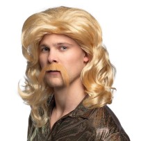 Perruque Barry avec Moustache - B85724 - Barbes et moustaches