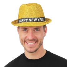 Borsalino Happy New Year LED Or – Adulte - 24374 - Chapeaux