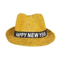Borsalino Happy New Year LED Or – Adulte - 24374 - Chapeaux