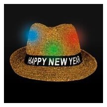 Borsalino Happy New Year LED Or – Adulte - 24374 - Chapeaux