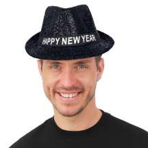 Borsalino Happy New Year LED Noir – Adulte - 24375 - Chapeaux