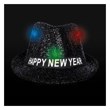 Borsalino Happy New Year LED Noir – Adulte - 24375 - Chapeaux