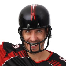 Casque Footballeur Américain Noir – Adulte - 24463 - Chapeaux