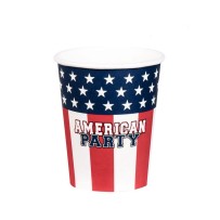 10 Gobelets Papier American Party 21 cl - B44974 - Gobelets & Assiettes à Thème