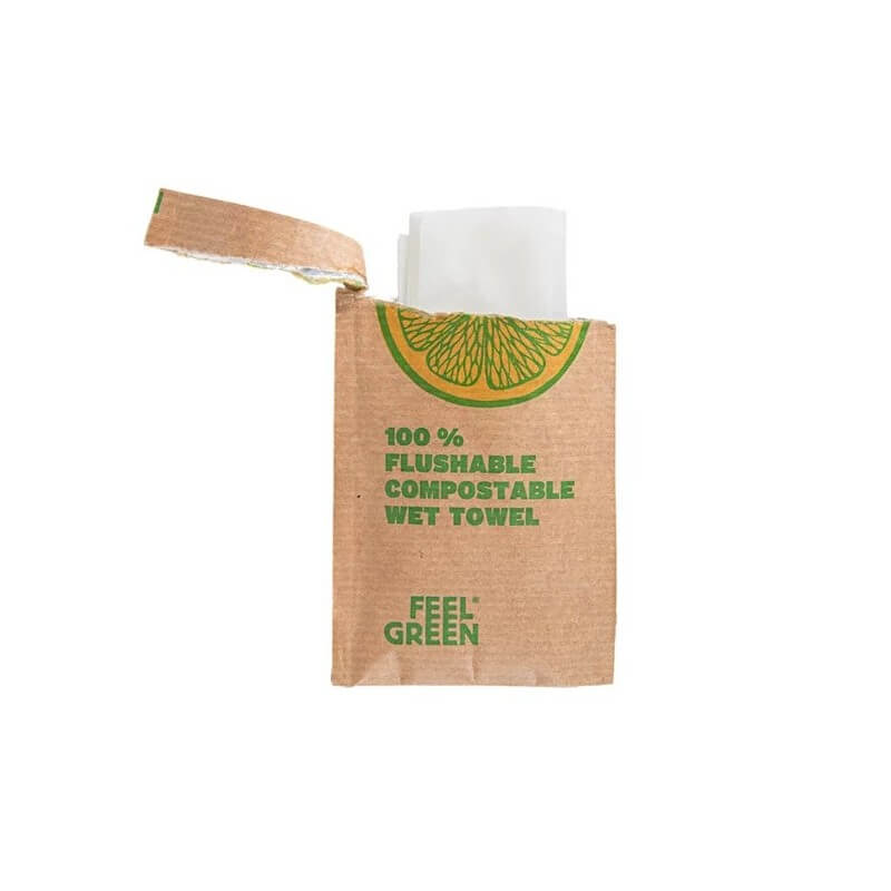 Lingette Rafraîchissante Parfum Thé Vert – Rince-Doigts – Carton de 500 - 55S011/500 - Rince-doigts & Hygiène de Table