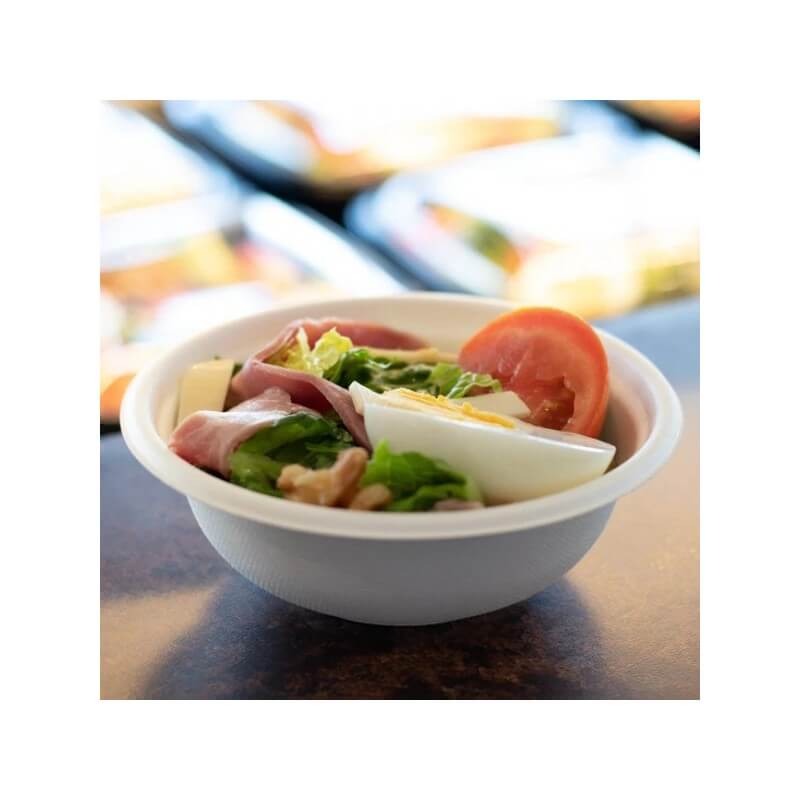 Bol Compostable 250 mL en Fibres Végétales – OK Compost – Lot de 50 - G10080 - Bols & contenants