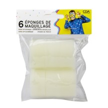 Lot de 6 Demi-Éponges Maquillage 5 x 2,5 cm - 33875 - Pinceaux & Accessoires de Maquillage