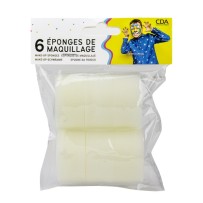 Lot de 6 Demi-Éponges Maquillage 5 x 2,5 cm - 33875 - Pinceaux & Accessoires de Maquillage
