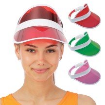 Visière Transparente Fluo Adulte – Couleur Aléatoire - 29201 - Chapeaux