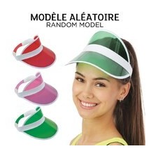 Visière Transparente Fluo Adulte – Couleur Aléatoire - 29201 - Chapeaux