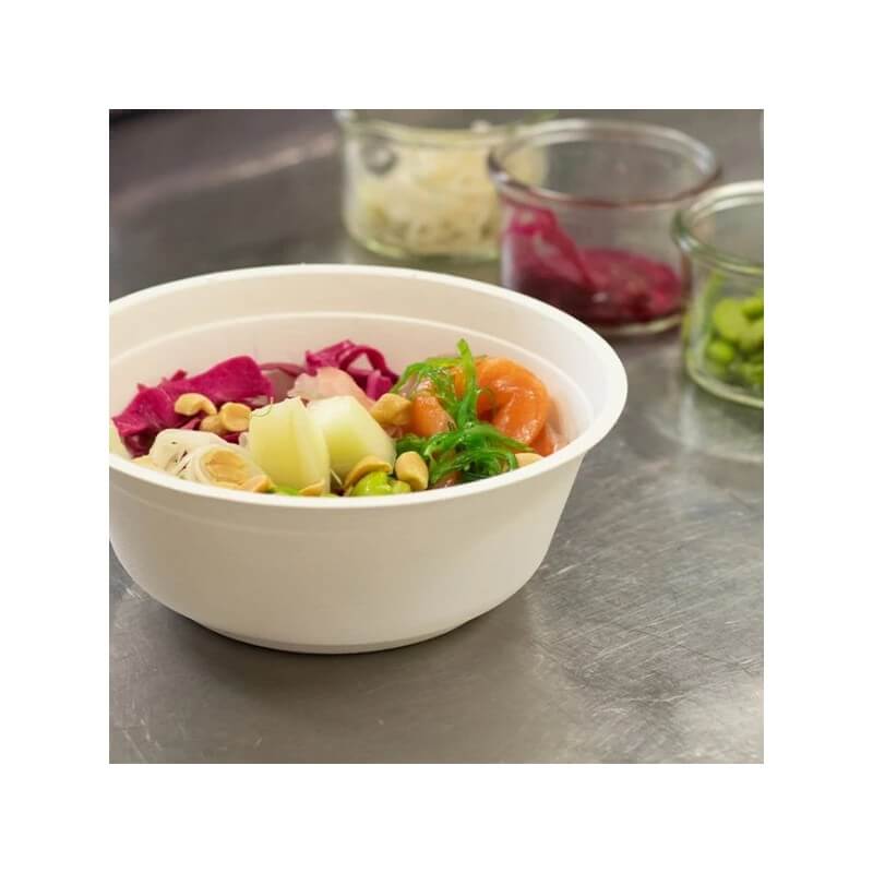 Grand Bol Compostable 950 mL en Fibres Végétales – Lot de 50 - 51B002 - Bols & contenants