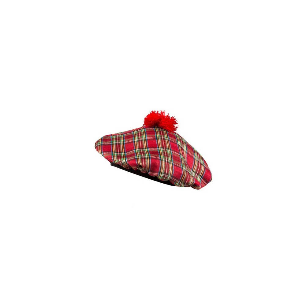 Béret Écossais Tartan Rouge - B81225 - Chapeaux