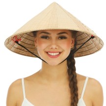 Chapeau de Paille Vietnamien Adulte - 34700 - Chapeaux
