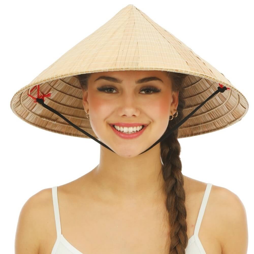 Chapeau de Paille Vietnamien Adulte - 34700 - Chapeaux