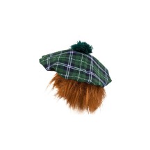 Béret Mr Tartan Vert avec Cheveux Roux - B81227 - Chapeaux