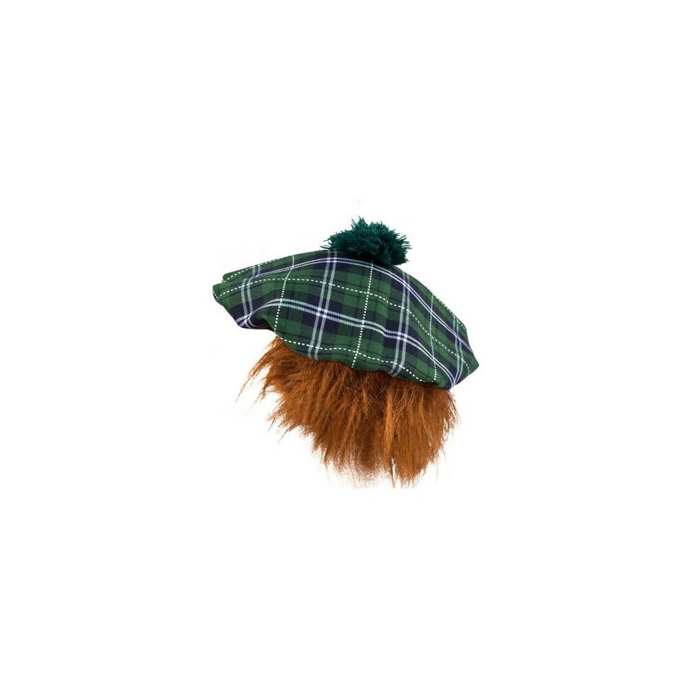 Béret Mr Tartan Vert avec Cheveux Roux - B81227 - Chapeaux