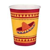 10 Gobelets Papier Fiesta Mexicana 21 cl - B54398 - Gobelets & Assiettes à Thème