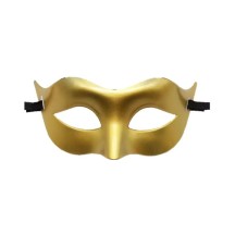 Masque de Bal Vénitien Plastique Or 16,5 x 8 cm - 43356 - Masques