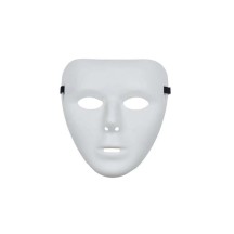 Masque Plastique Blanc Jeu de Rôle 19 x 16 cm - 43352 - Masques