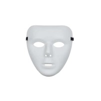 Masque Plastique Blanc Jeu de Rôle 19 x 16 cm - 43352 - Masques
